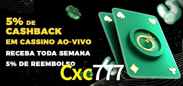 Promoções do cassino ao Vivo Cxc777